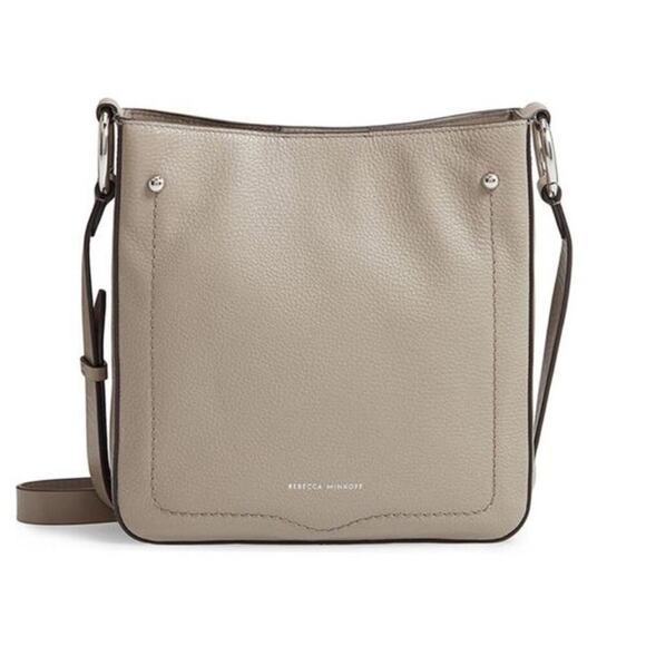 Rebecca Minkoff Jody Pebbled Leather Feed Bag Purse - Picture 1 of 15